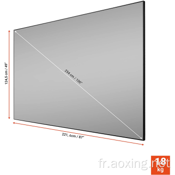 Écran de projection de trajectoire de ralentie courte 4K.